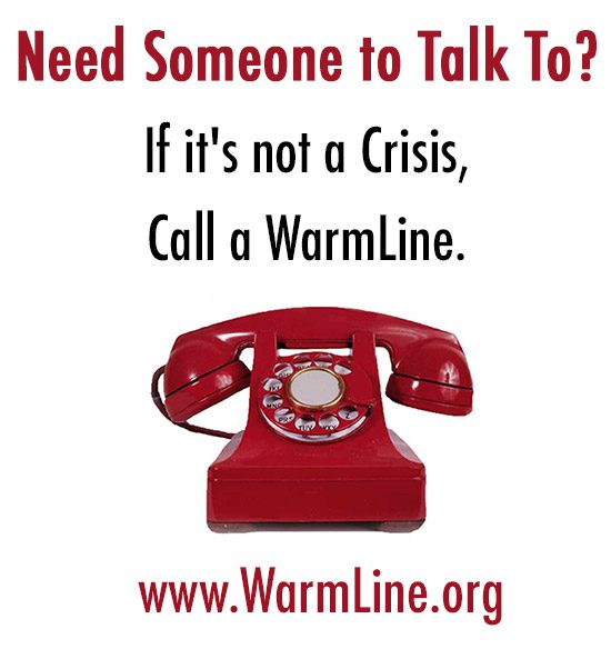 Warmline vs Crisis Hotline For Mental Heal and Recovery Help